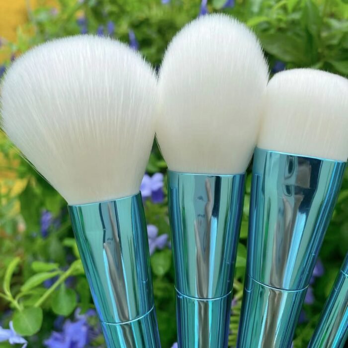 5 sets of electroplated handle makeup brushes