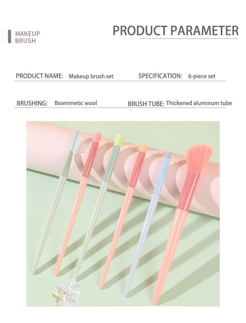 Macaron Color Makeup Brushes