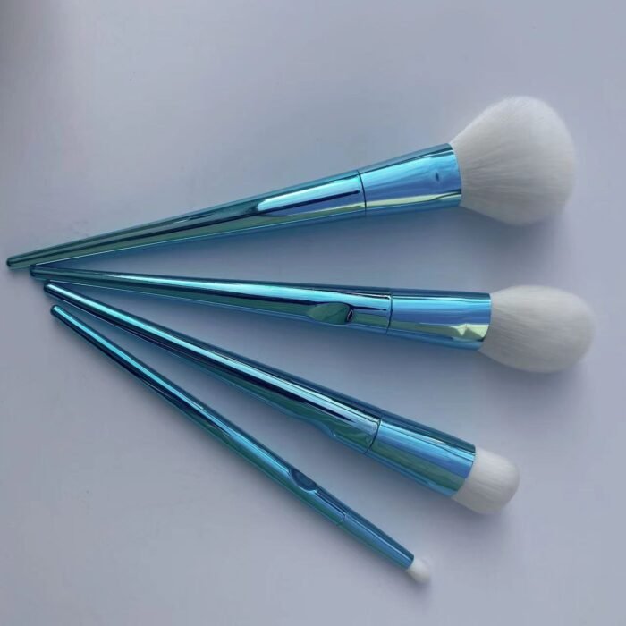 5 sets of electroplated handle makeup brushes