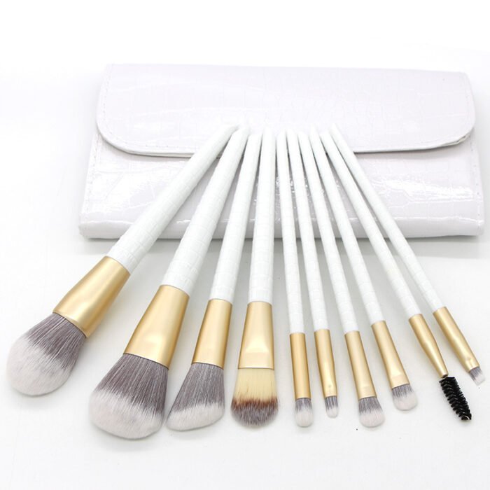 10pcs crocodile makeup brush set