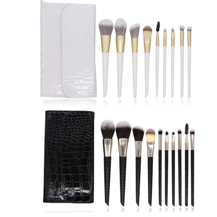 10pcs crocodile makeup brush set