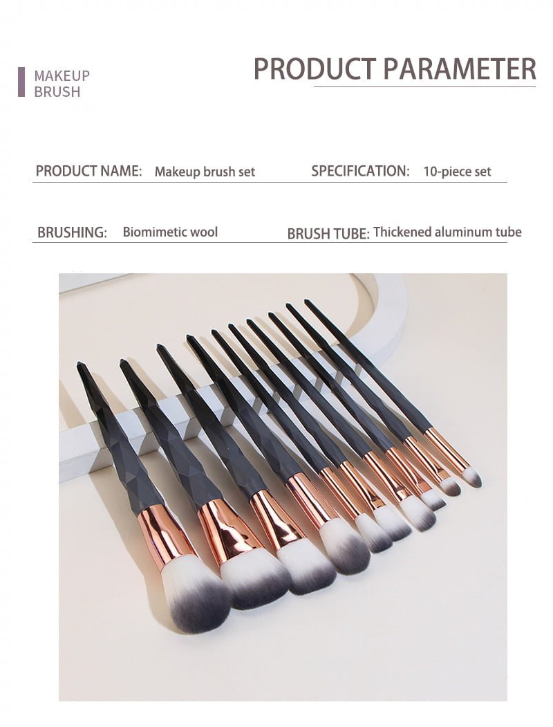 10pcs diamond Unicorn makeup brush set