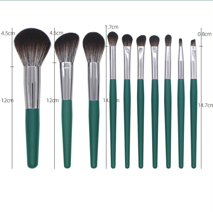 10pcs four-color makeup brush set