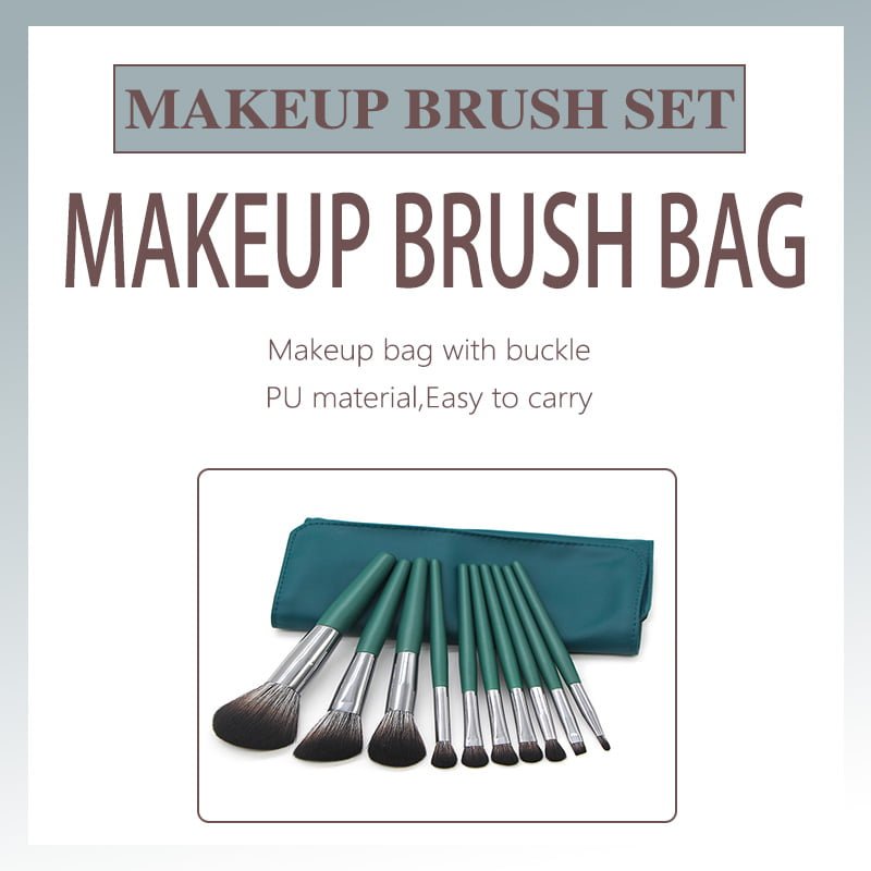 10pcs four-color makeup brush set