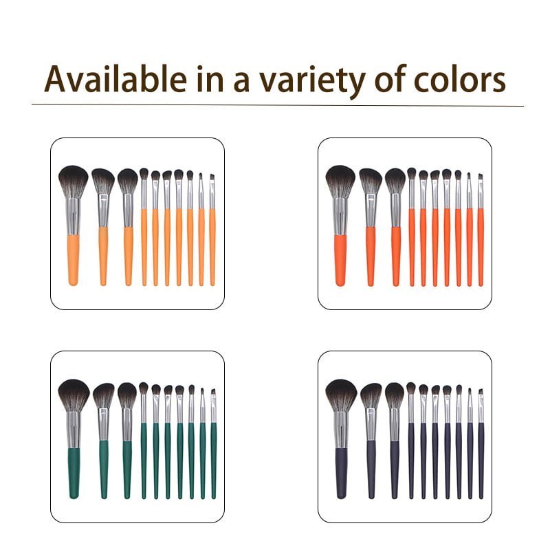 10pcs four-color makeup brush set