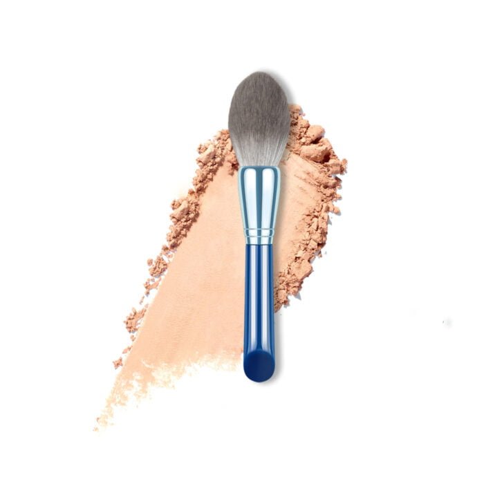 11 blue handle glossy makeup brush set