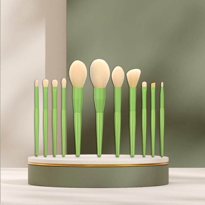 11 pcs Macaron Makeup Brushes