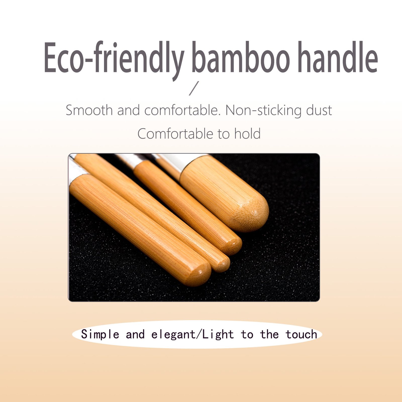 11pcs Eco Bamboo Cosmetic Brush Set