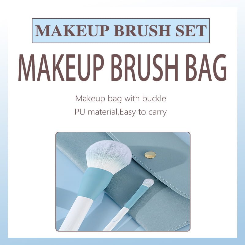 12pcs Sky Blue Makeup Brushes