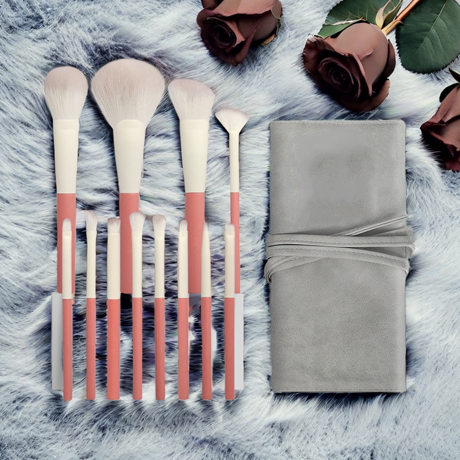 12pcs complete set of makeup brushes