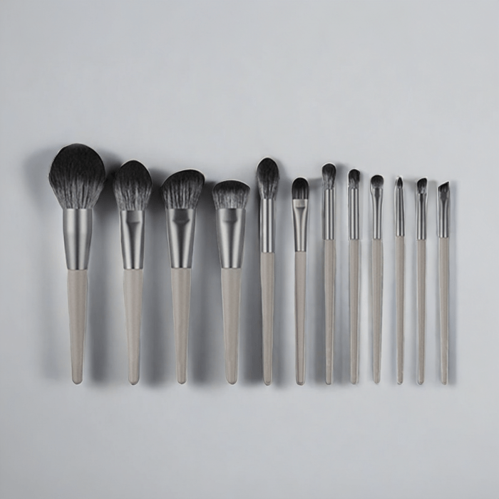 12pcs makeup brushes with cloud dye pattern