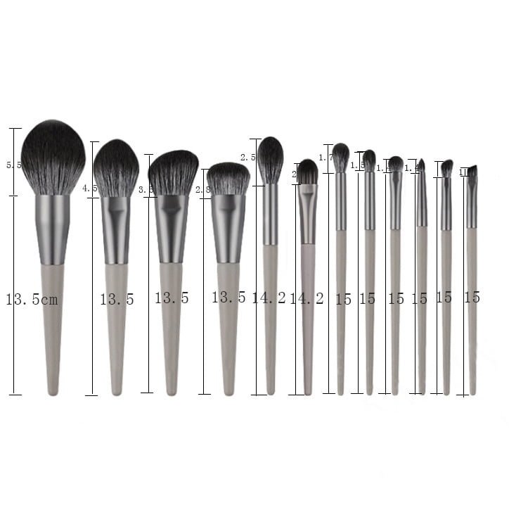 12pcs makeup brushes with cloud dye pattern