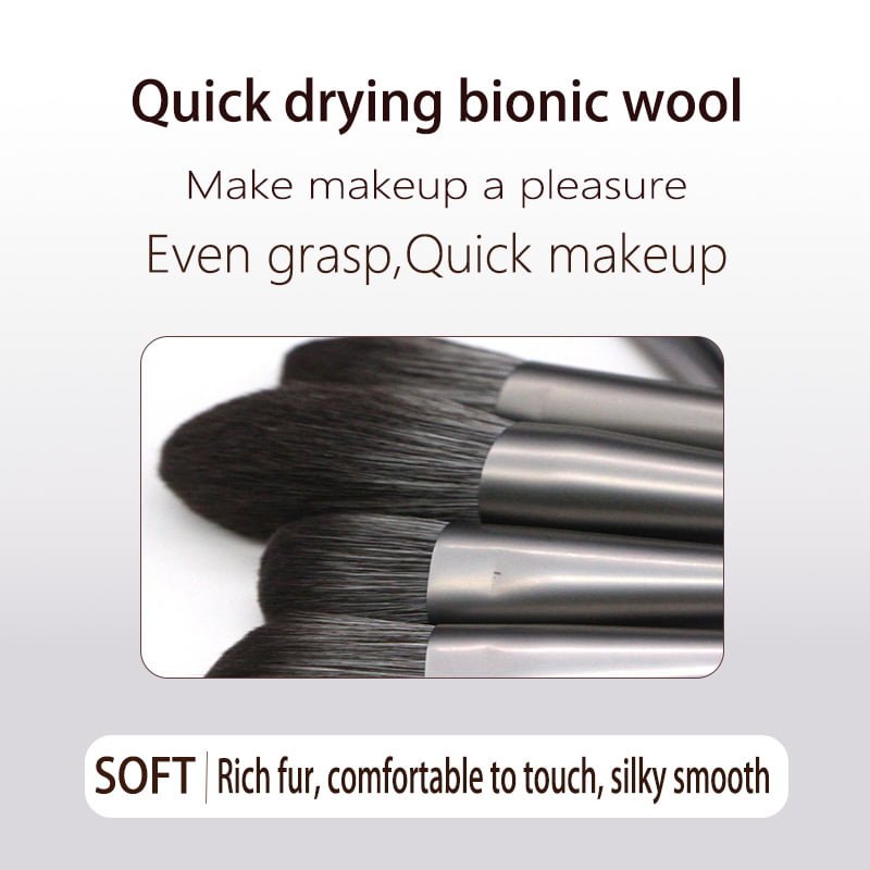 12pcs makeup brushes with cloud dye pattern