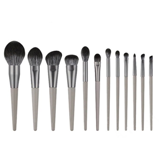 12pcs makeup brushes with cloud dye pattern