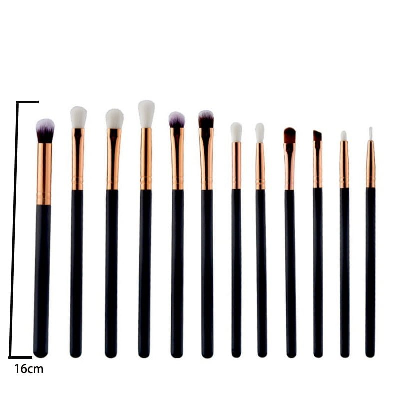 12pcs soft hair eye brush set