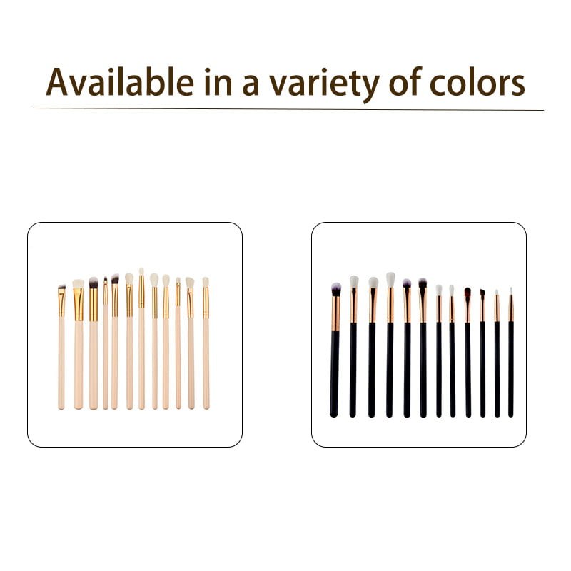 12pcs soft hair eye brush set