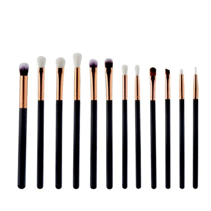 12pcs soft hair eye brush set