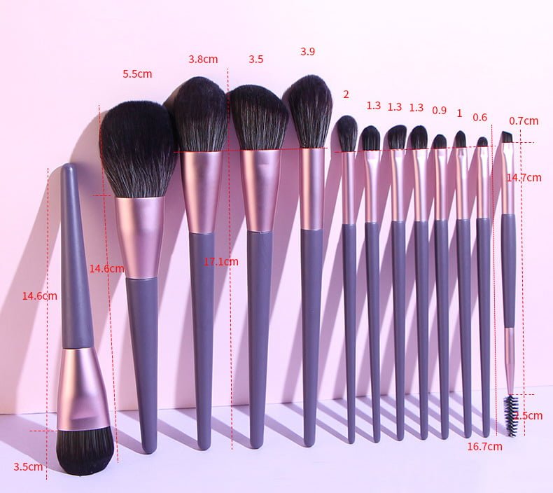 13pcs purple makeup brush sets