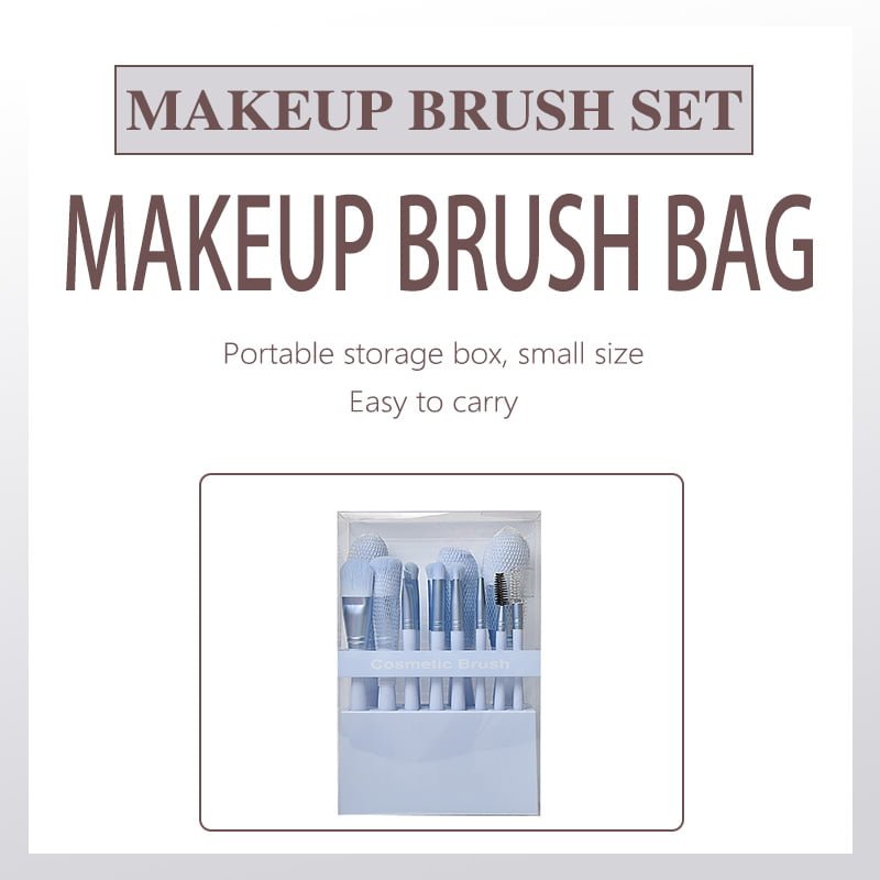 14 soft hair portable makeup brush set