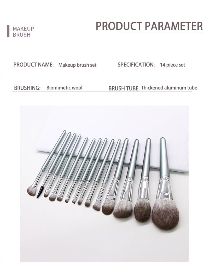 14pcs super soft makeup brush set