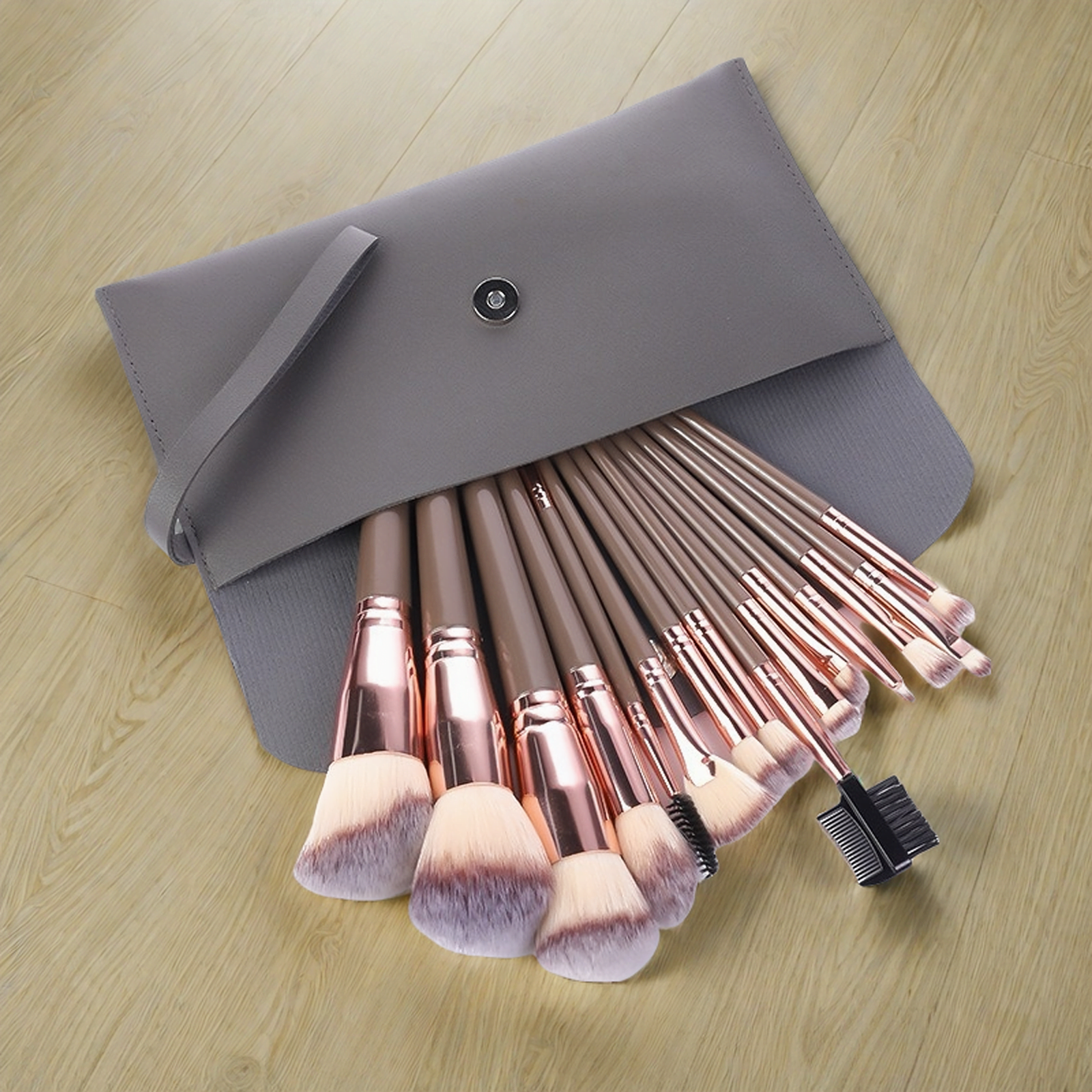 15pcs soft hair makeup brush set