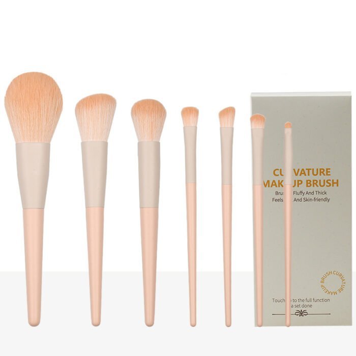 7 soft fiber wool makeup brush set