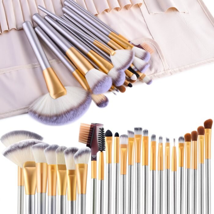 24pcs beige brush set