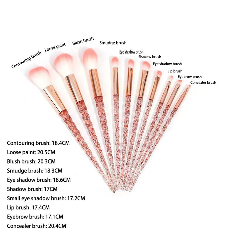 10pcs Unicorn Makeup Brush Set