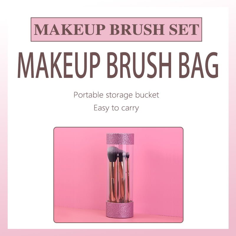 8-piece electroplated handle makeup brush set