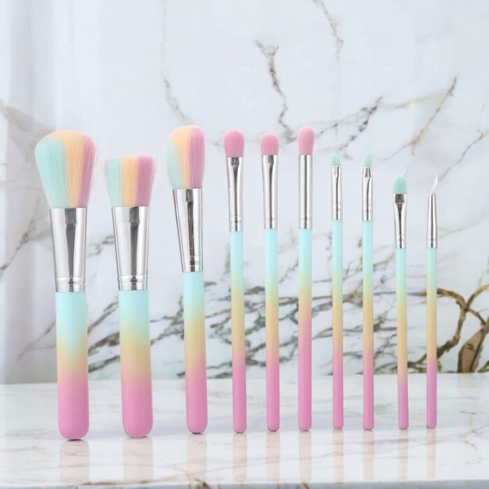 10pcs Macaroon Makeup Brush Set