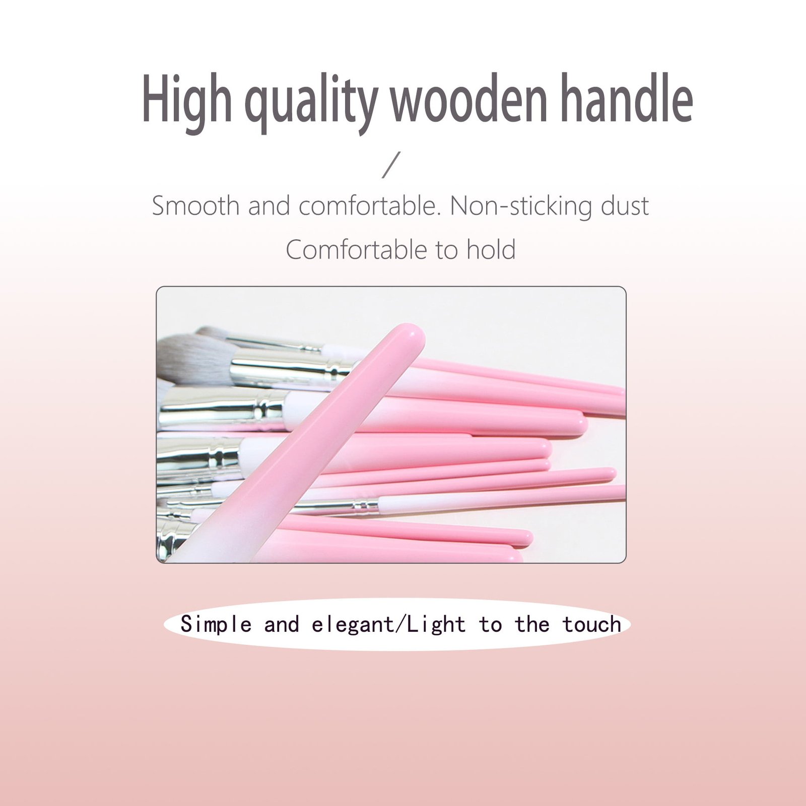 13pcs Gradient Pink Makeup Brush