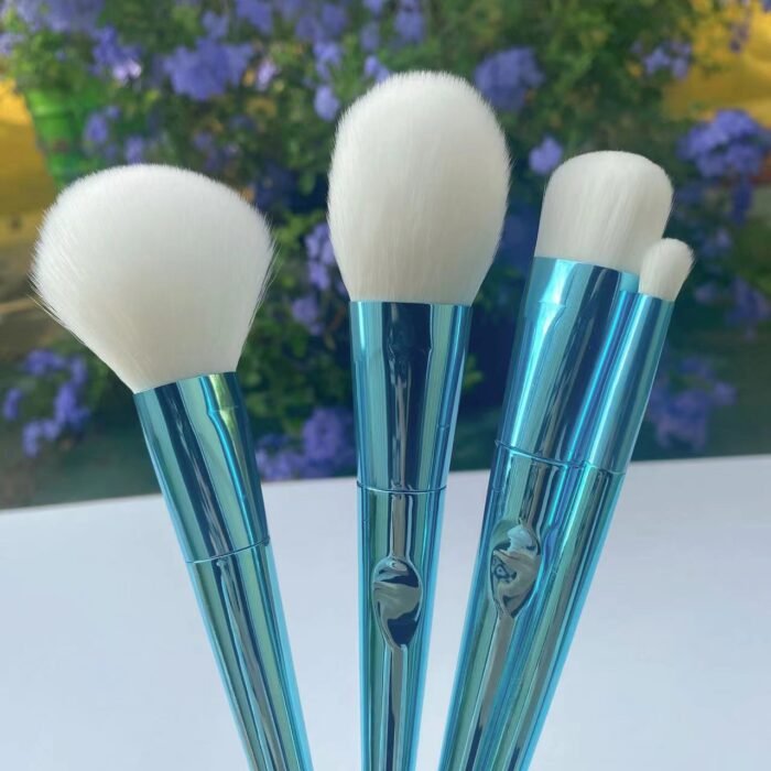 5 sets of electroplated handle makeup brushes