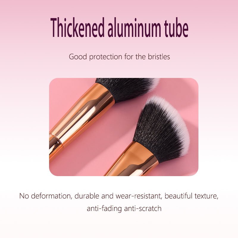 8-piece electroplated handle makeup brush set