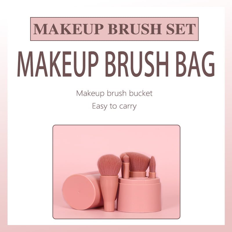 5 soft hair mini portable makeup brush set