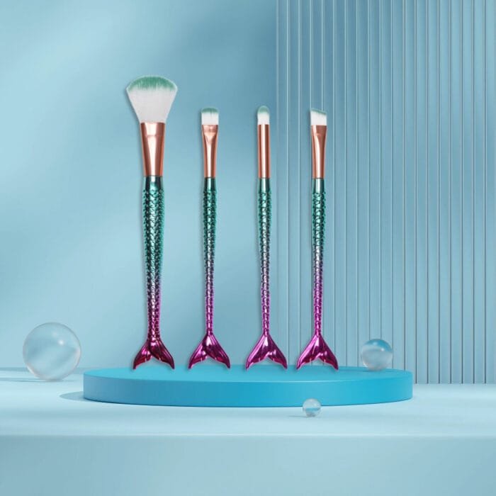 Gradient Fishtail-Shaped Makeup Brushes