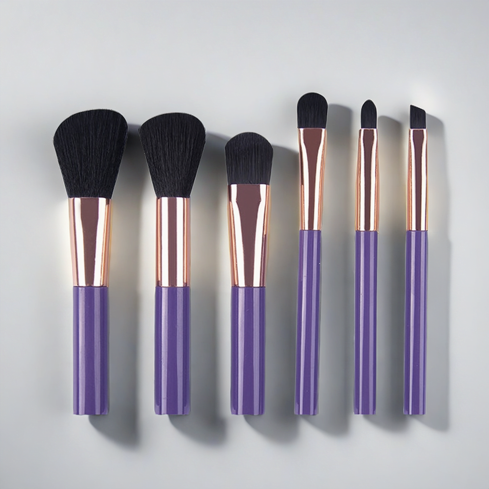 6 mini portable makeup brush sets