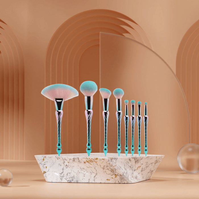 8 pcs Gradient makeup brush set