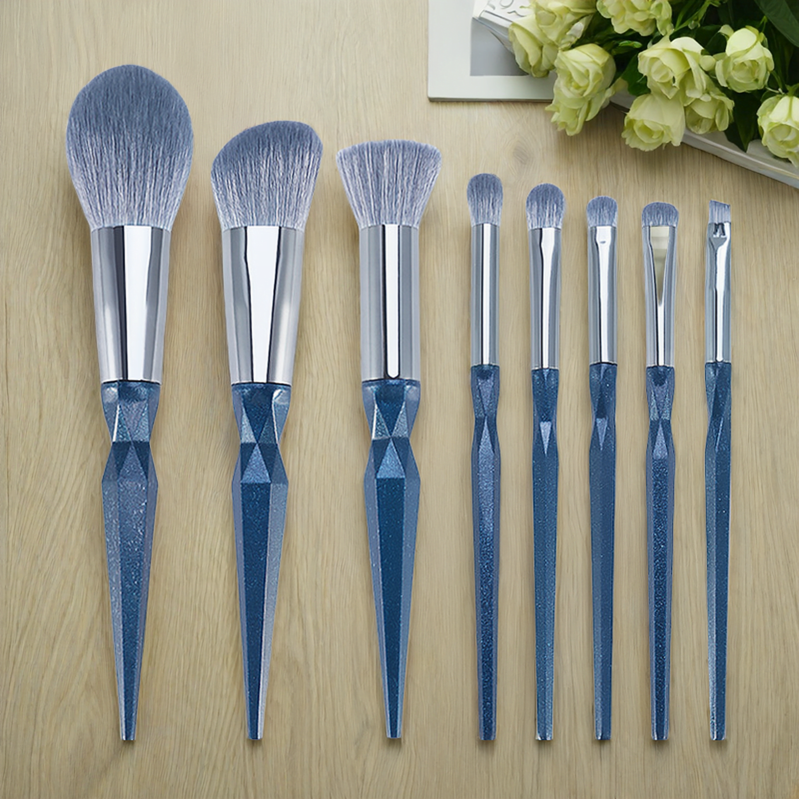 8pcs soft hair makeup brush set