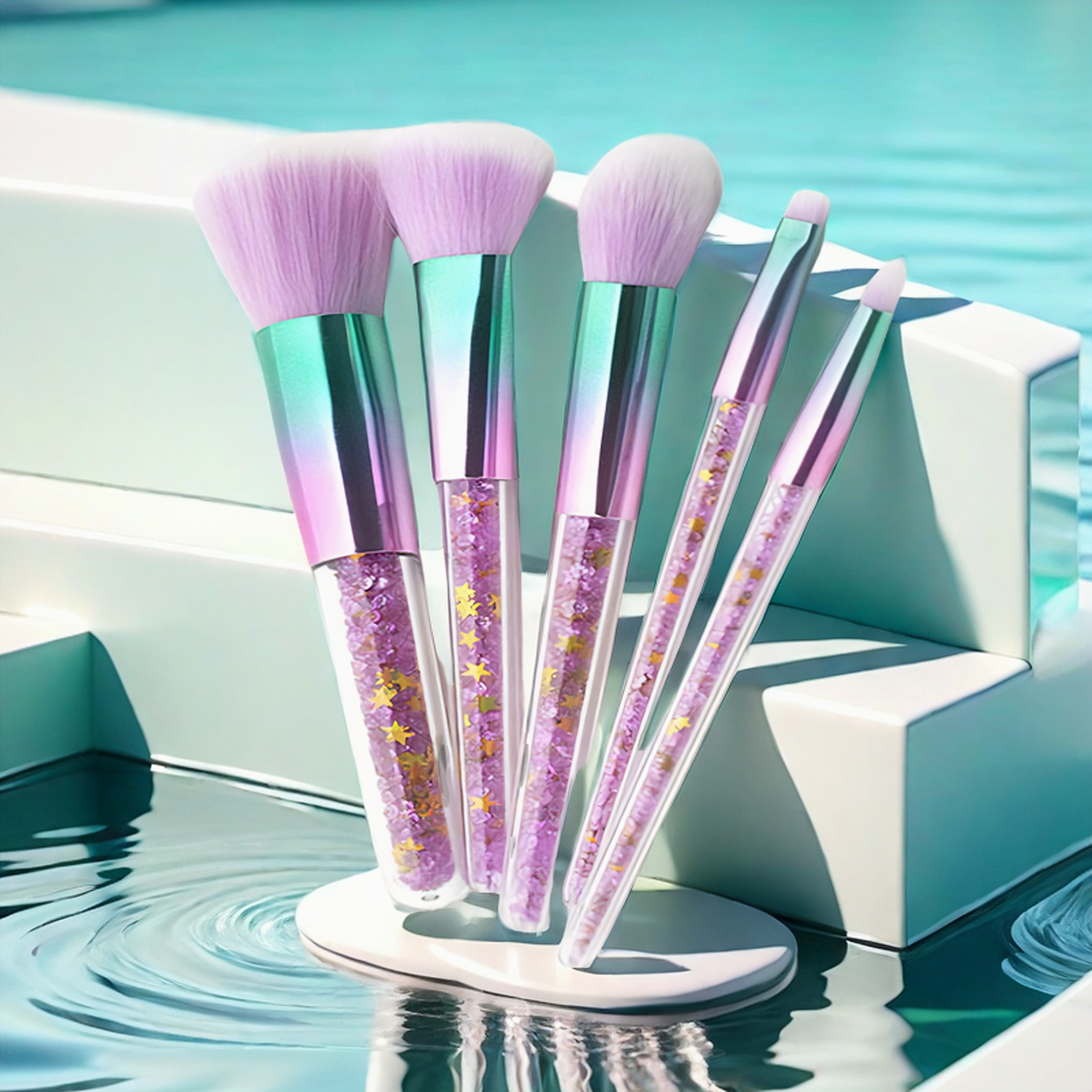 5pcs Diamond Particle Makeup Brush