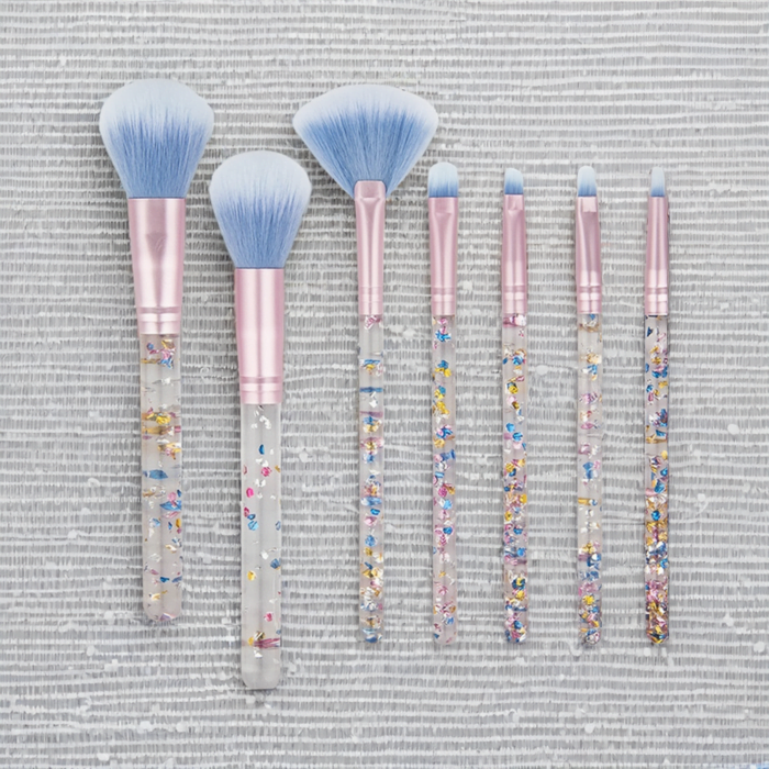 7pcs Starry Sequin Quicksand Handle Makeup Brushes