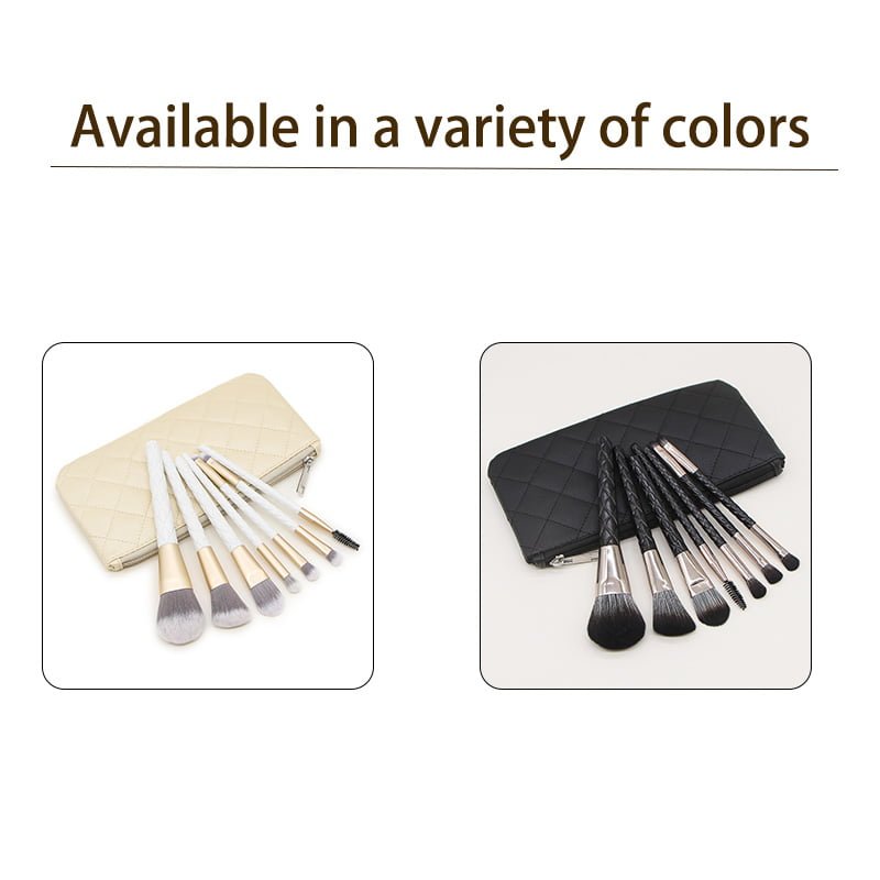 A set of 7 crocodile makeup brushes