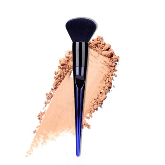 Gradient Plated Plastic Handle Makeup Brush Set