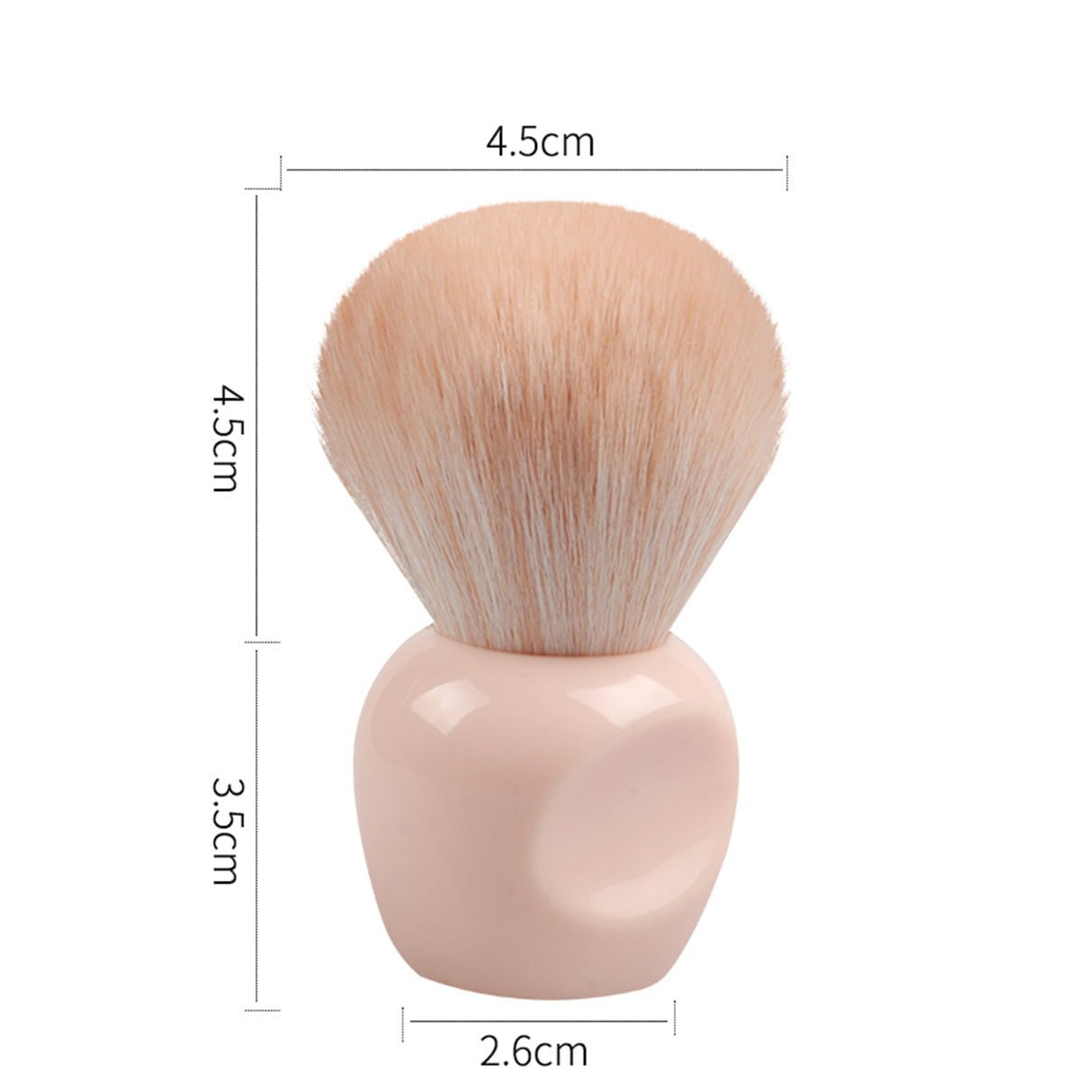 Compact single powder blush brush