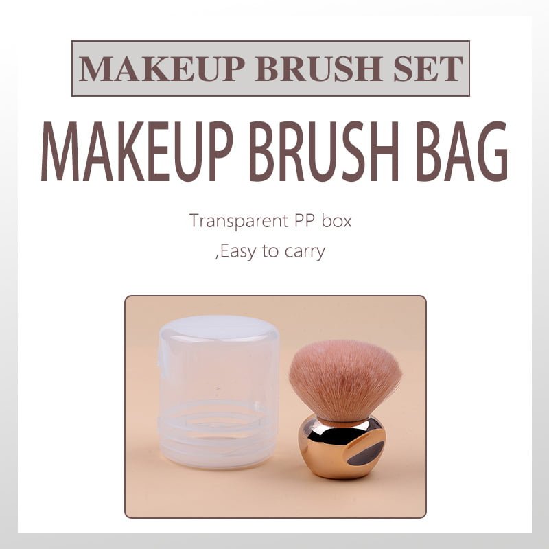 Compact single powder blush brush