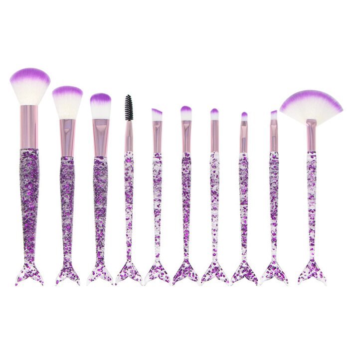 Crystal Fishtail-Shaped Makeup Brushes