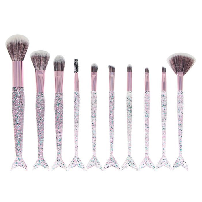 Crystal Fishtail-Shaped Makeup Brushes