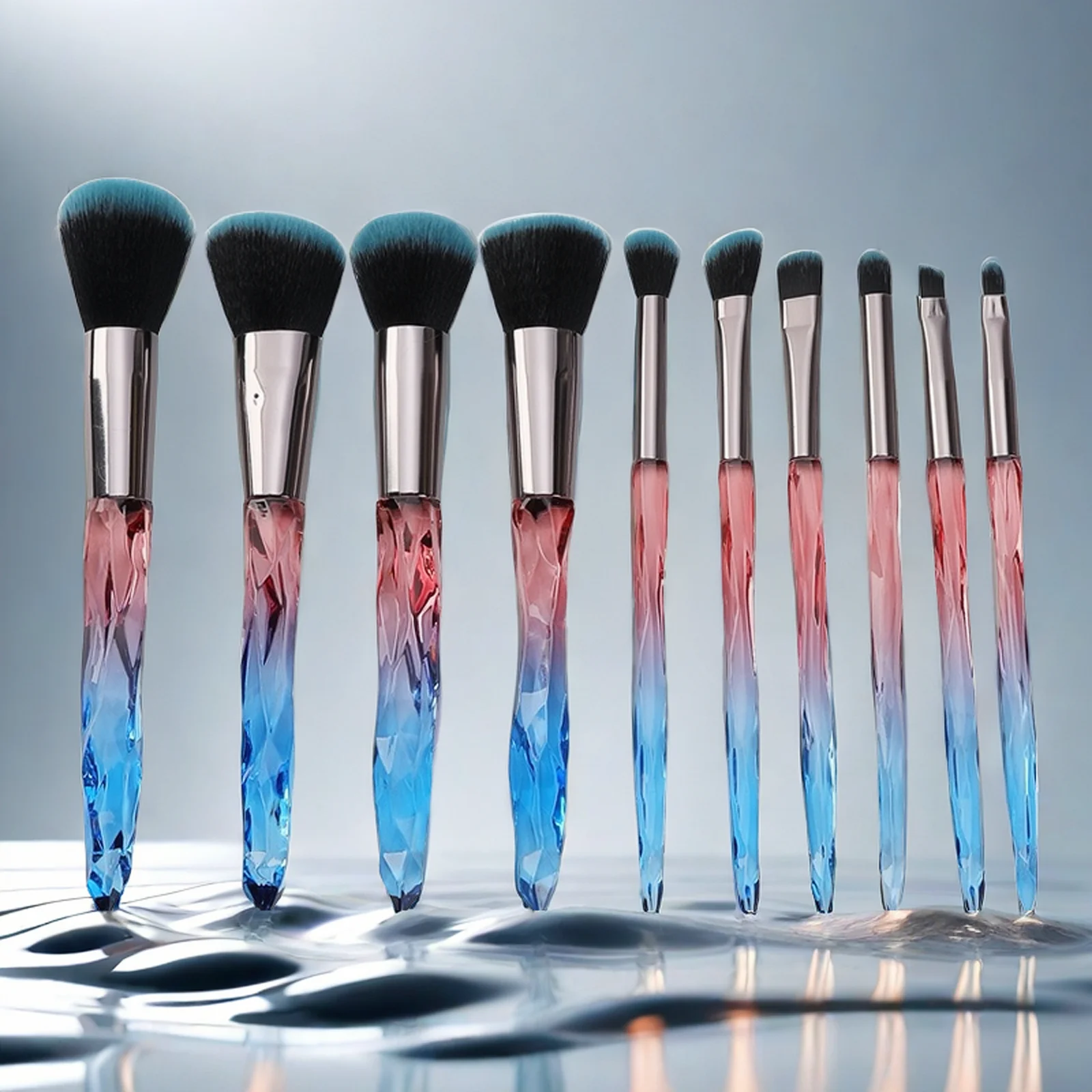 Crystal Handle Makeup Brush Set