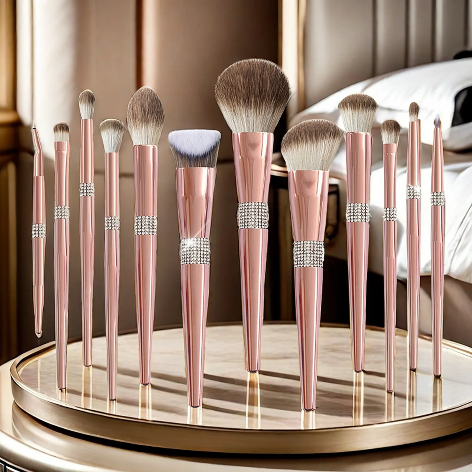Makeup brush pink handle stick drill - DADA Makeup brush pink handle stick drill