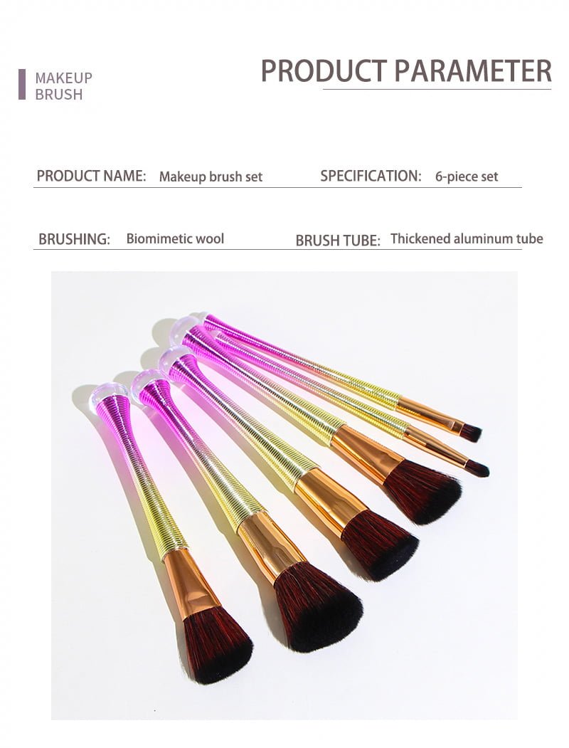 Fine Screw Pattern Makeup Brush Set