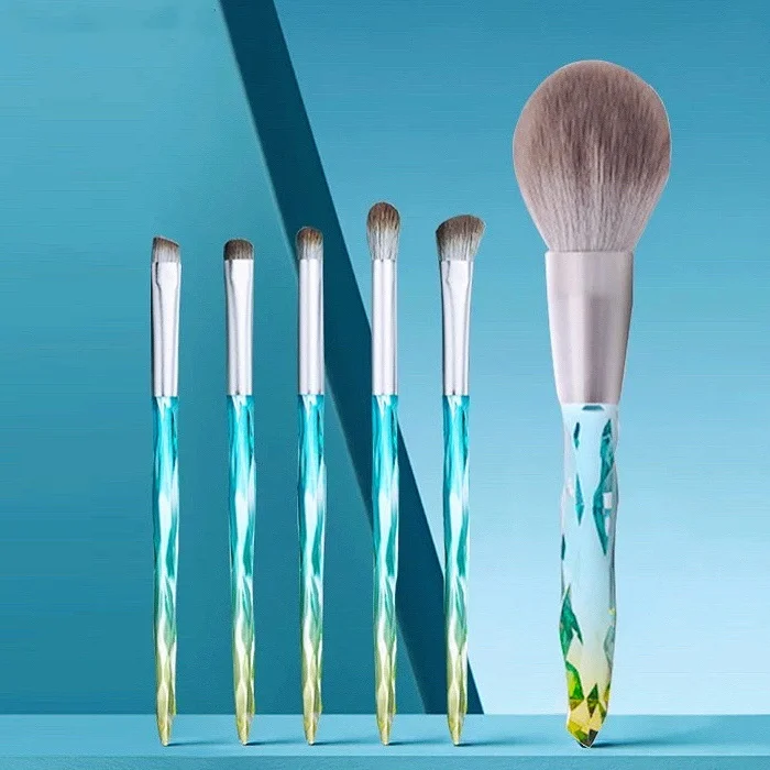 Makeup Brush Set With Crystal Handle - DADA Makeup Brush Set With Crystal Handle